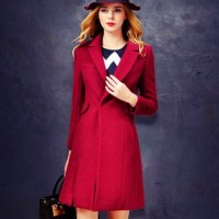 ceket palto kadın kaşe mont modası kırmızı