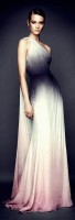 gri beyaz pembe uzun tek kol versace abiye elbise