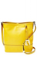 sarı fendi deri kol çantası