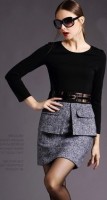 siyah gri kışlık kadın elbise trendleri